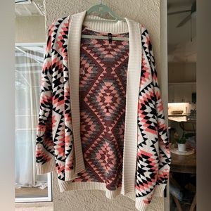 Tobi Aztec print cardigan. Size small.